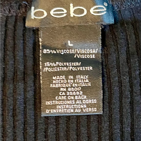 BEBE Black wrap sweater juniors size large - Picture 4 of 6